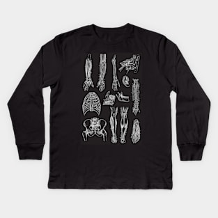 Vintage human anatomy pattern Kids Long Sleeve T-Shirt